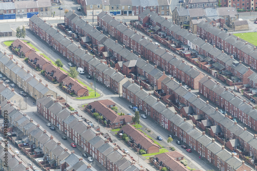 Obraz premium Aerial image of outskirt of Edinburgh