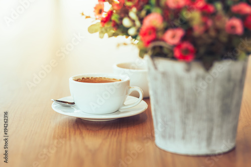 Coffee and Flower Vase