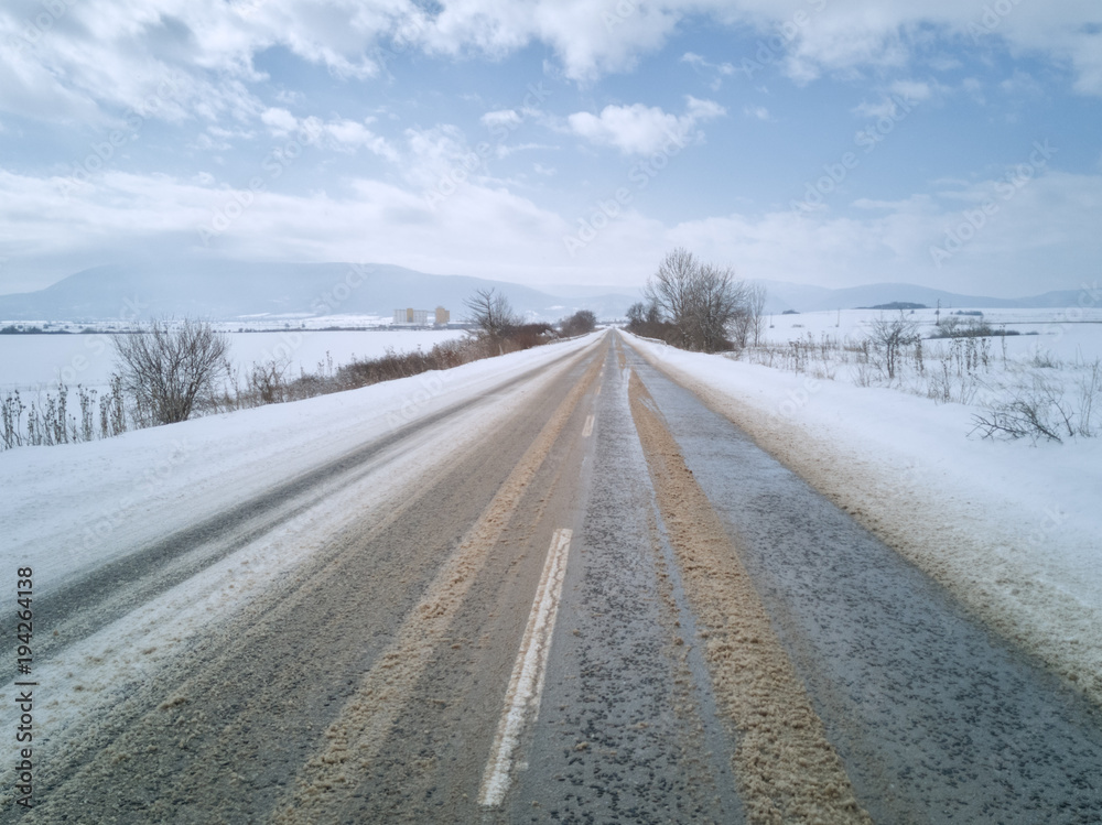 Winter country roads