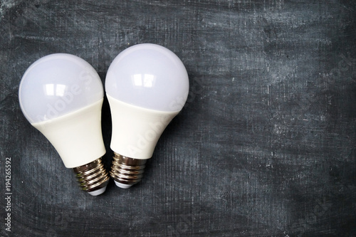 Selection of light bulbs background