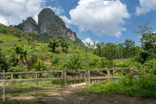 peaks of mountains in the jungle