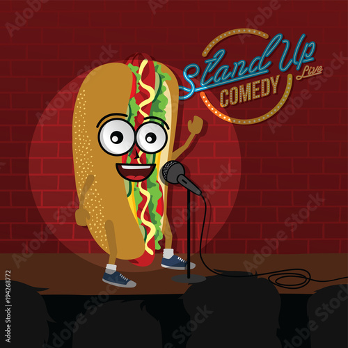 stand up comedy hot dog open mic