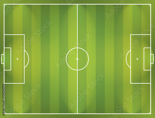 TERRAIN DE FOOT RÉALISTE À L'ÉCHELLE