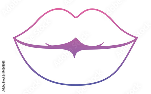 sensuality lips isolated icon vector illustration design