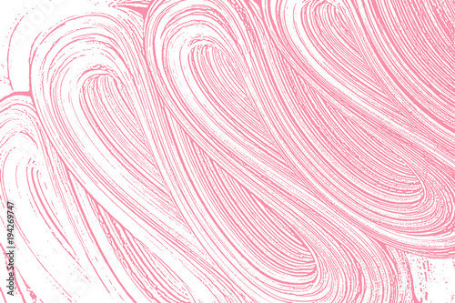 Natural soap texture. Alluring bright pink foam trace background. Artistic actual soap suds. Cleanliness, cleanness, purity concept. Vector illustration.