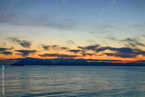 Beautiful natural sunset over sea © greentellect