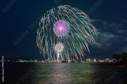 Fireworks on the Lake Shinji, Matsue, Shimane photo