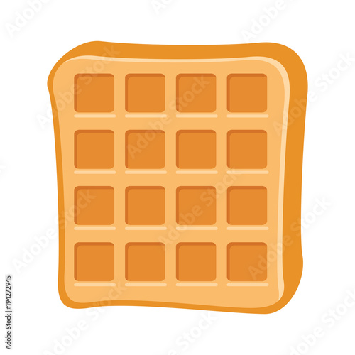 waffles icon over white background vector illustration