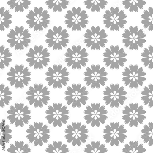 Wallpaper Mural Gray seamless pattern on white background Torontodigital.ca