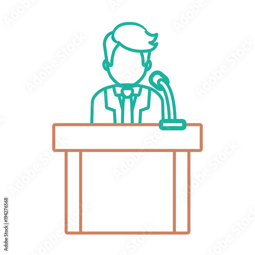 lawyer speaking in court icon 