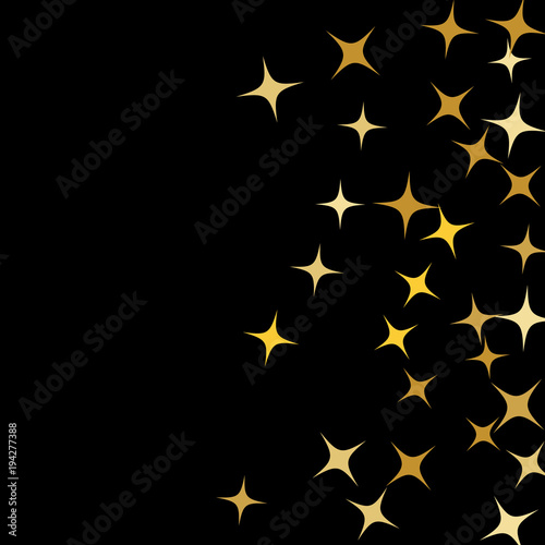 Colorful Stars Confetti, Mystery Sparkling Vector Background. Trendy Glowing Magic Glitter, Lights. Festive Falling Colorful Stars Confetti for Ads, Posters. 