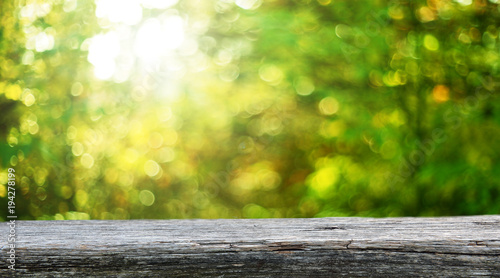 Empty wooden table background