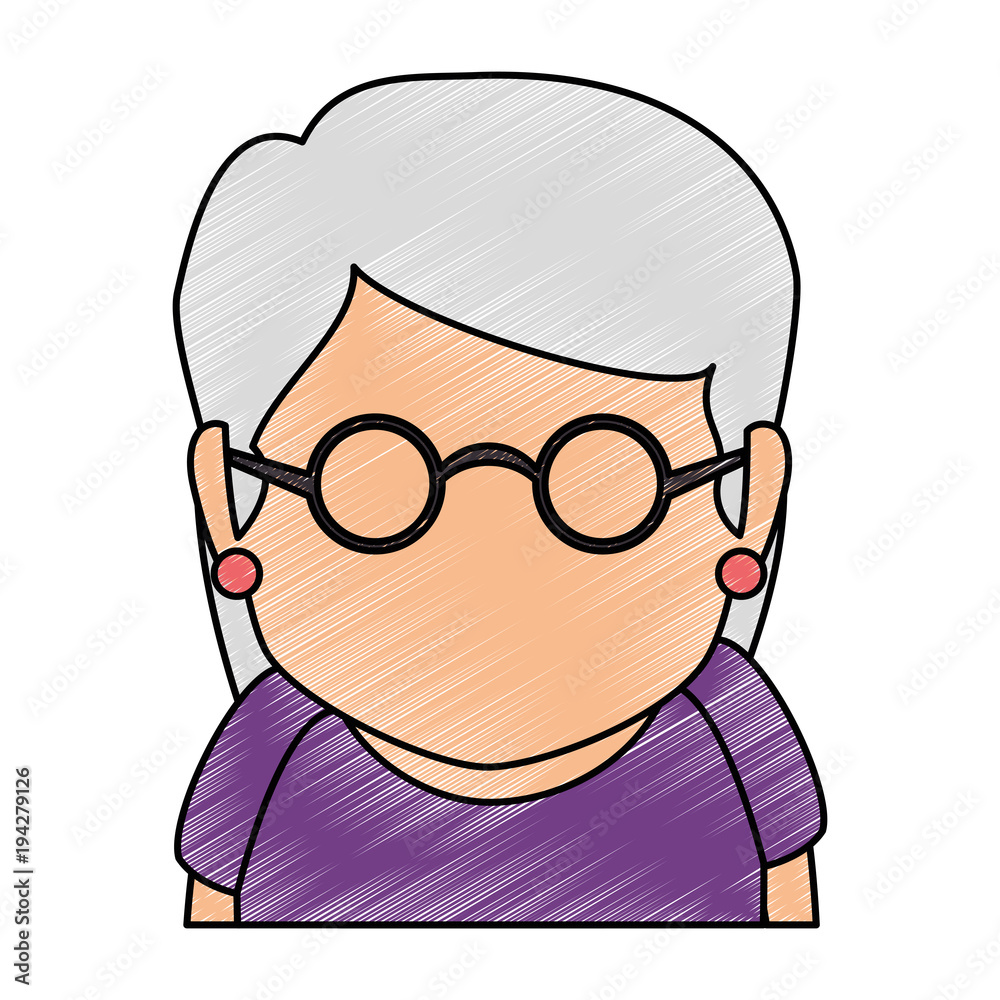 cute grandmother avatar character vector illustration design cute grandmother avatar character vector illustration design