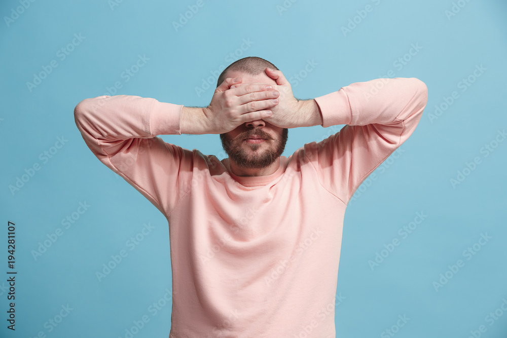 man covered his face with his hands man covered his face with his hands