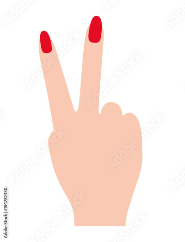 peace and love with fingers vector illustration design