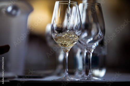 White Wine Glass - Close Up Scene