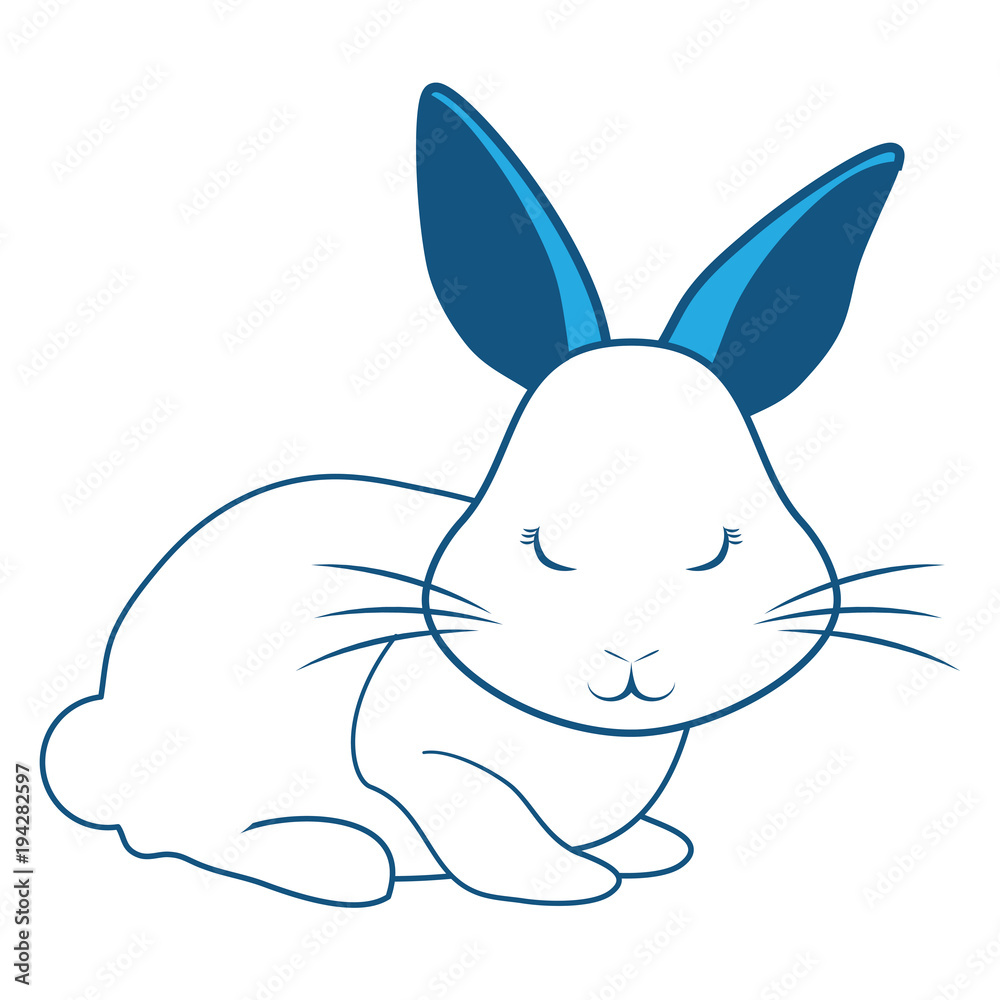 Fototapeta premium Cute rabbit icon 