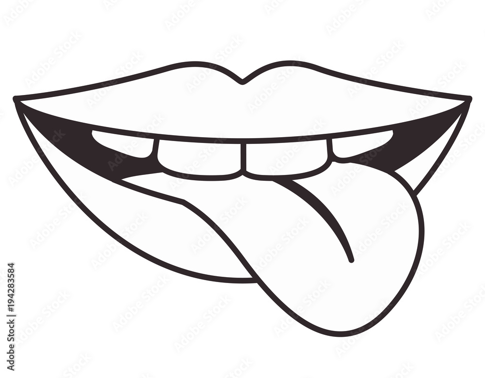 sensuality lips with tongue out vector illustration design sensuality lips with tongue out vector illustration design