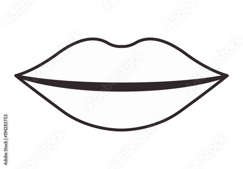 sensuality lips isolated icon vector illustration design
