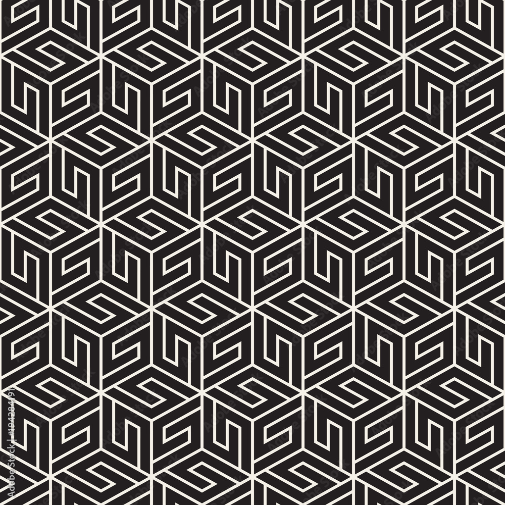 Vector seamless lattice pattern. Modern stylish texture with monochrome trellis. Repeating geometric grid. Simple design background.
Vector seamless lattice pattern. Modern stylish texture with monochrome trellis. Repeating geometric grid. Simple design background.