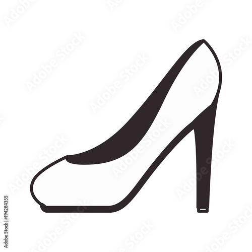 high heel shoe icon vector illustration design