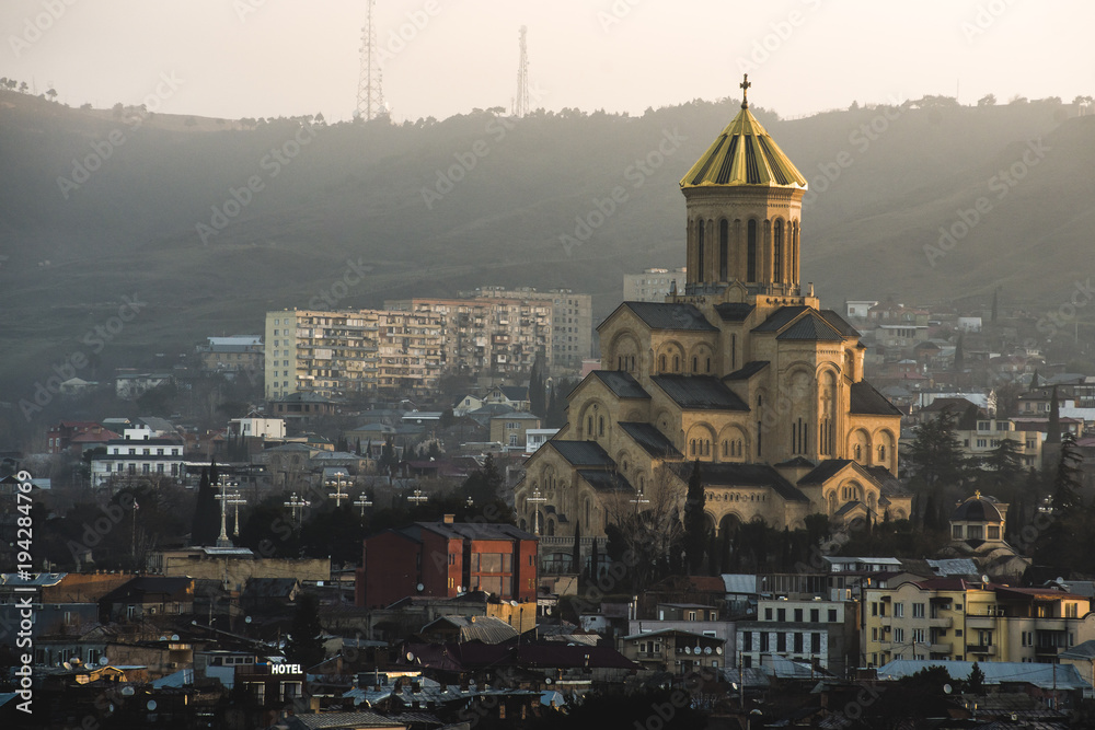 Tbilisi Georgia, morning light at the city