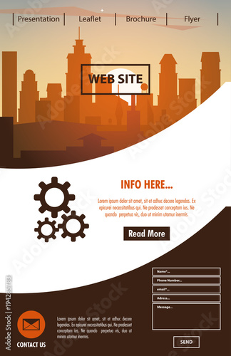 Urban website template vector illustration graphic design
