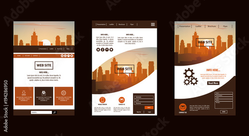 City brochure infographic vector illustration graphic design