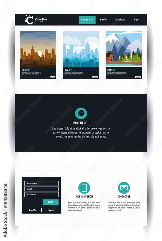City brochure infographic vector illustration graphic design