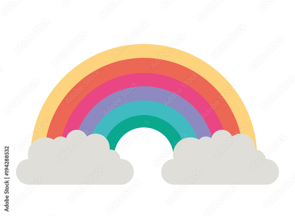 cute rainbow isolated icon vector illustration design cute rainbow isolated icon vector illustration design
