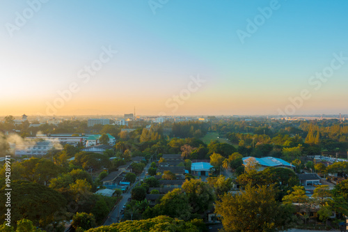 Fototapeta Naklejka Na Ścianę i Meble -  Chiang Mai city in the morning time. Good morning Chiang Mai Thailand.