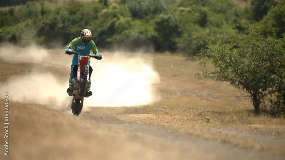 Riding the motorcycle on the back wheel Riding the motorcycle on the back wheel
