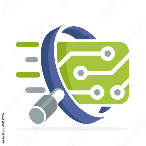 logo icon with the concept of technology development research