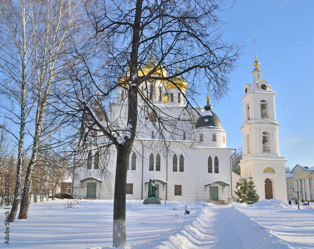 Assumption Cathedral in Dmitrov Kremlin in winter, Russia, Moscow region Assumption Cathedral in Dmitrov Kremlin in winter, Russia, Moscow region