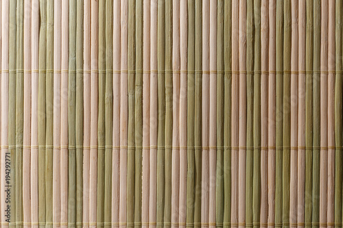 Multi-colored bamboo Mat for sushi.