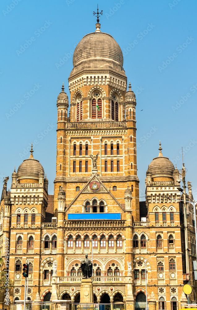 Municipal Corporation Building. Built in 1893, it is a heritage building in Mumbai, India