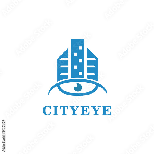 City eye. Vector logo template
