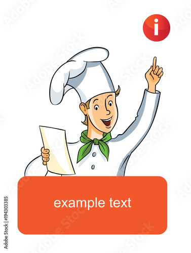 cook with recipe points to the button