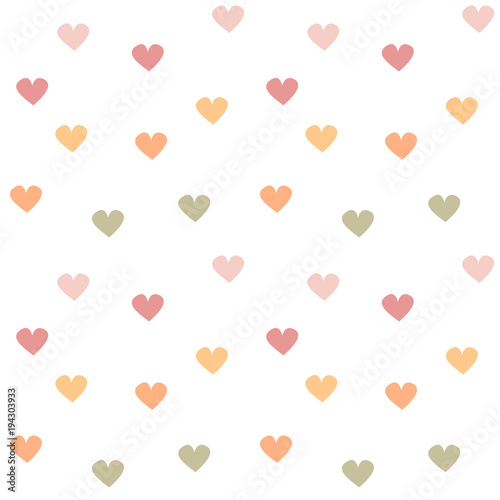 cute lovely hand drawn hearts seamless vector pattern background illustration