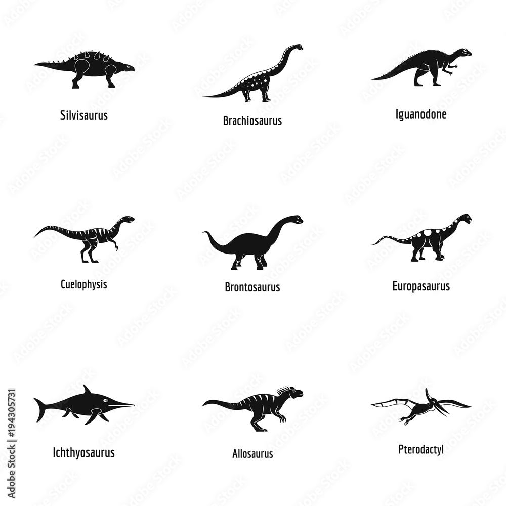 Bird of prey icons set. Simple set of 9 bird of prey vector icons for ...