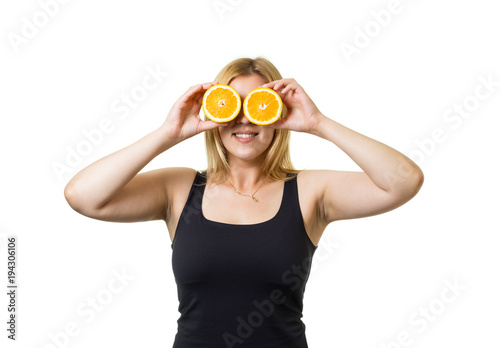 Girl with grapefruit eyes