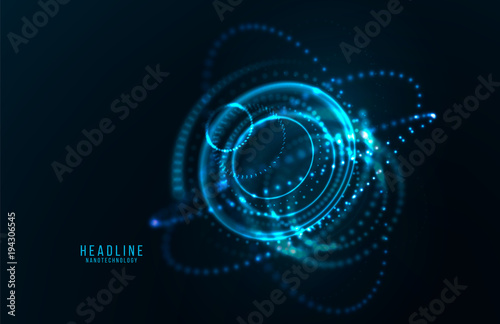 Abstract futuristic object . HUD elemet .