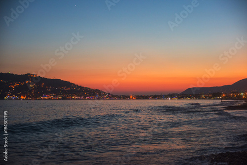 Evening at Alanya coast, Tu...