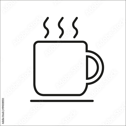 Coffee Cup Line design icon-vector