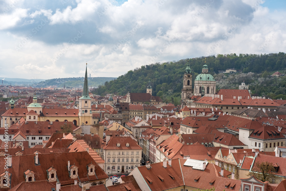 Aerial View of Prague, Czech Republic.