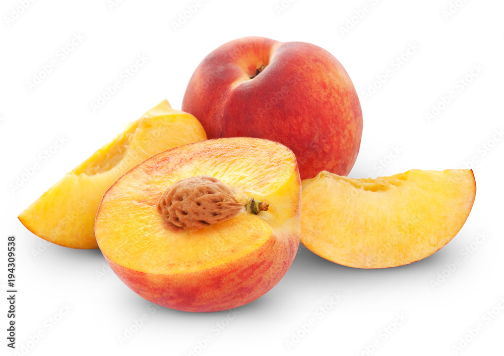 Peach fruit slice Peach fruit slice