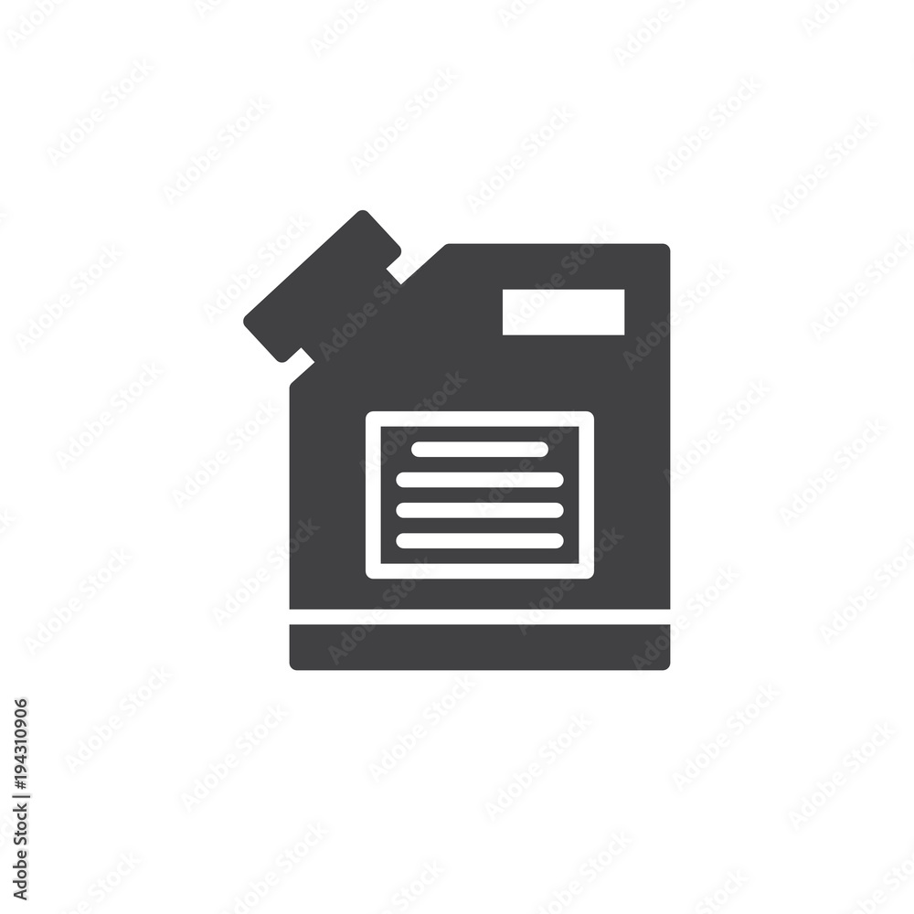 Gasoline jerrycan vector icon. filled flat sign for mobile concept and web design. Canister simple solid icon. Symbol, logo illustration. Pixel perfect vector graphics Gasoline jerrycan vector icon. filled flat sign for mobile concept and web design. Canister simple solid icon. Symbol, logo illustration. Pixel perfect vector graphics