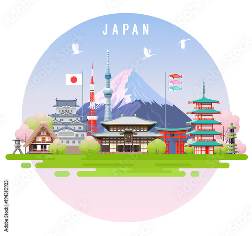 Japan travel infographic.