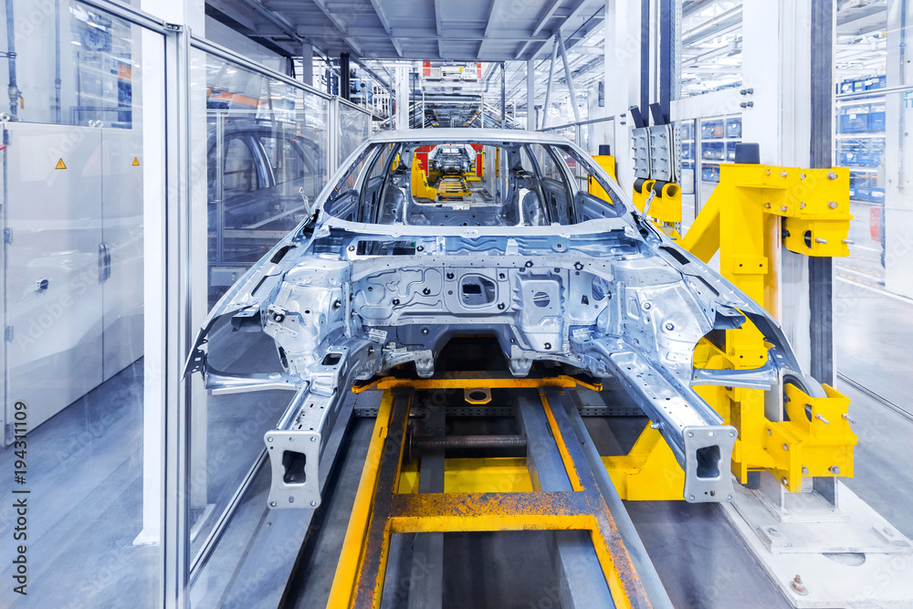 automobile body at car plant