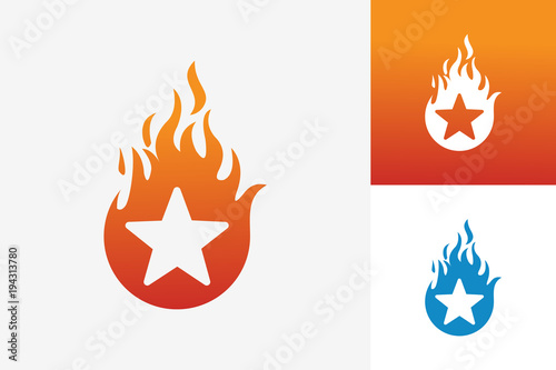 Star Fire Logo Template Design Vector, Emblem, Design Concept, Creative Symbol, Icon